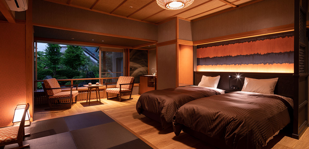 Western-style room with cypress bath